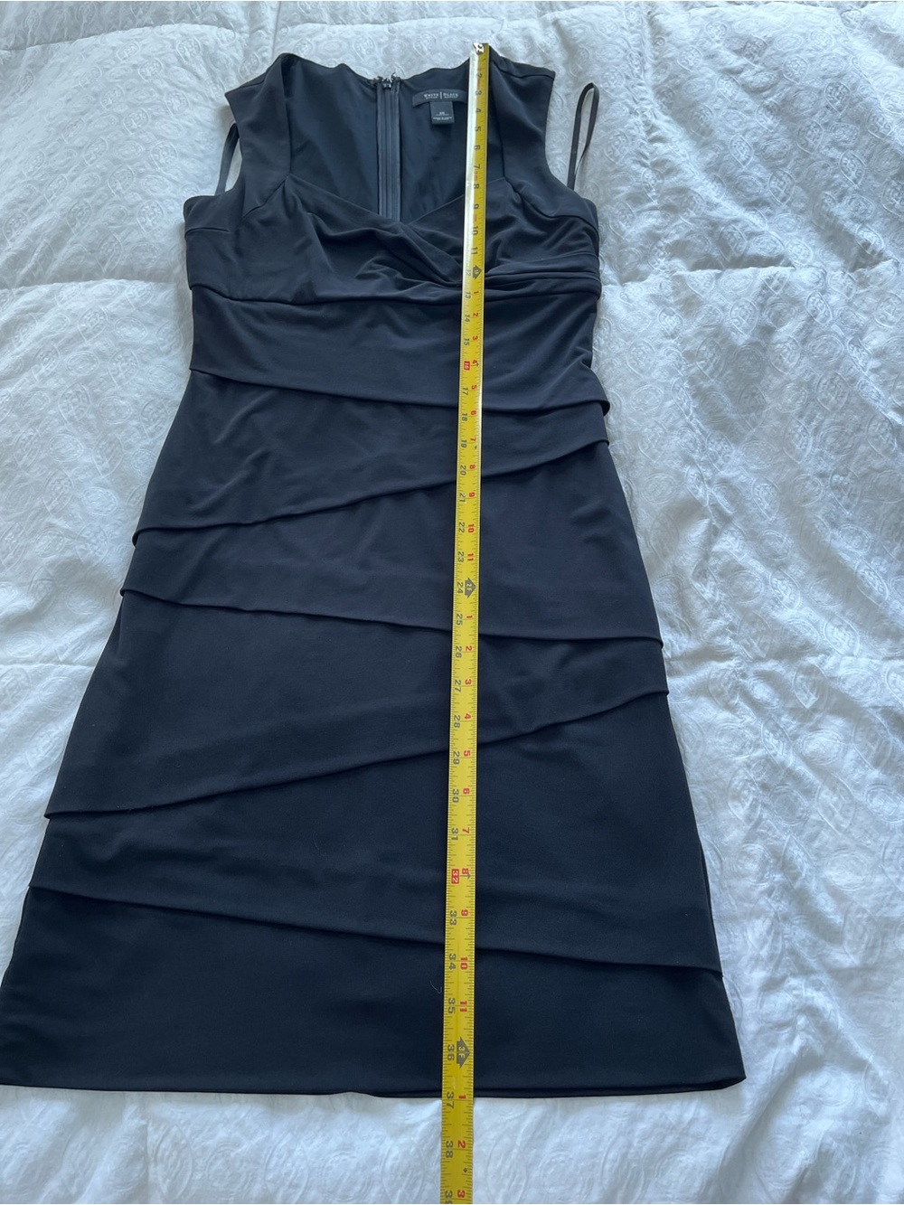 Black Ruched V-Neck Sheath Dress - White House Black Market - Picture 2 of 10